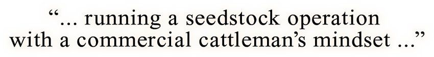 running a seedstock operation with a commercial cattleman's mindset